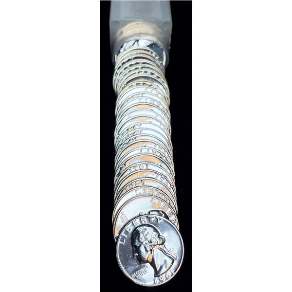 1961 Roll (40-coins) Proof 90% Silver Washington 25C.