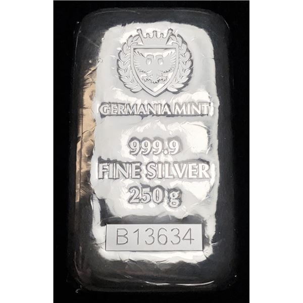 Germania Mint 250 Gram .9999 Silver Bar