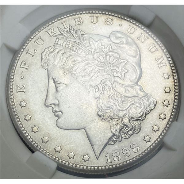 1898-S Morgan Silver Dollar MS63+