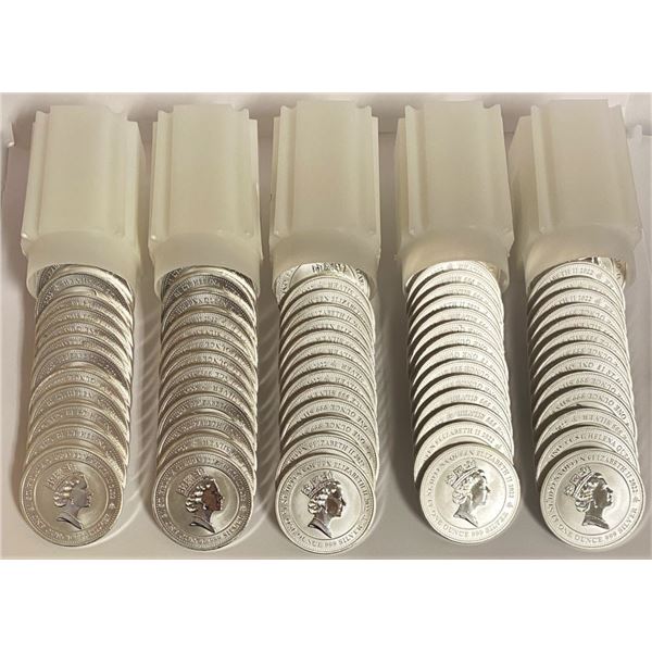 Box (100-coin) 2022 St.Helena Q.E 1oz Pegasus .999 Slvr