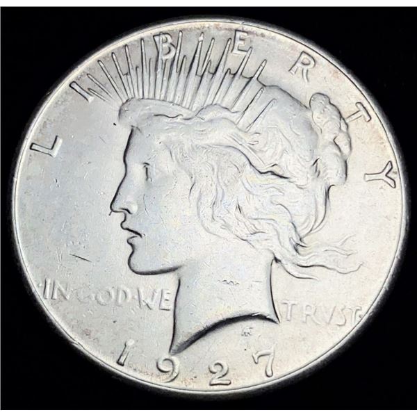 1927-S Peace Silver Dollar AU58