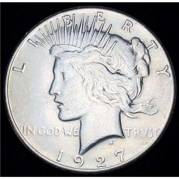 1927 Peace Silver Dollar AU