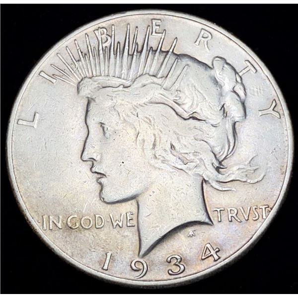 1934-S Peace Silver Dollar XF45