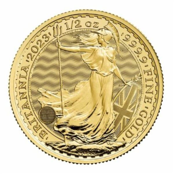(5) 2023 G. Britain Gold Britannia Q. Elizabeth 1/2 ozt