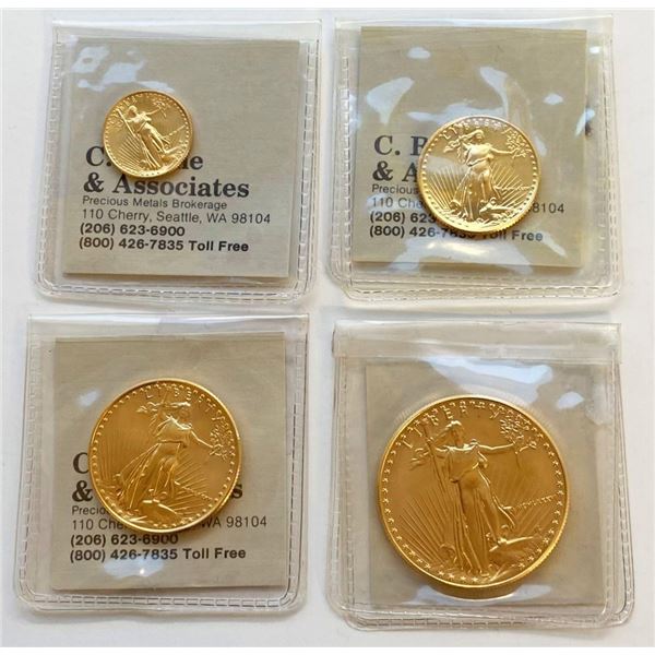 Last Min! 1986 First Year MS69+ Gold Eagle Set (4-coin)