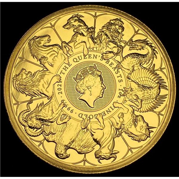 Last Min! Rare 2021 Queen's Beasts .9999 Gold 1 ozt