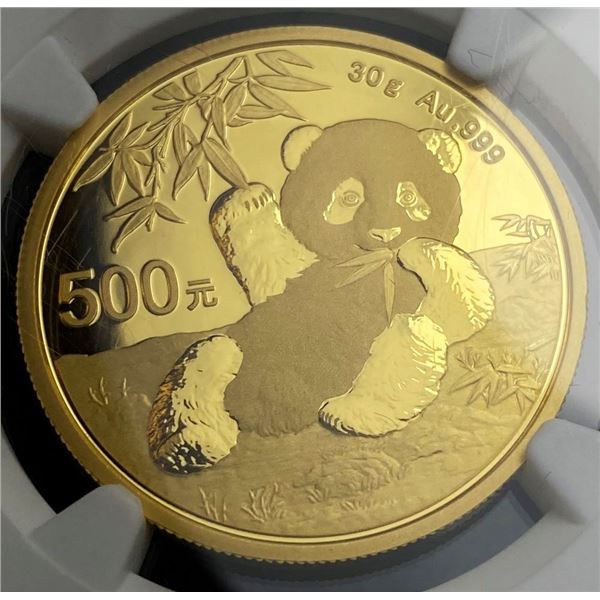 Last Min! 2020 Panda 30 Gram .999 Gold NGC MS70