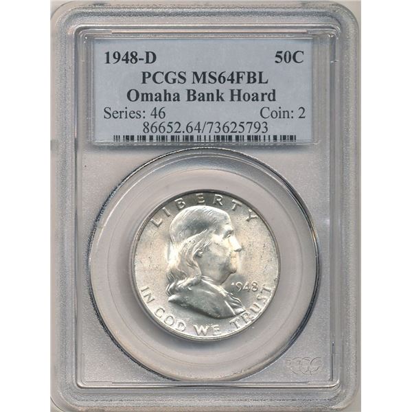 1948-D Franklin Half-Dollar PCGS MS64FBL
