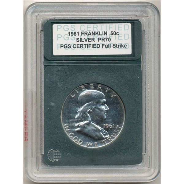 1961 Franklin Half-Dollar 90% Silver PR70