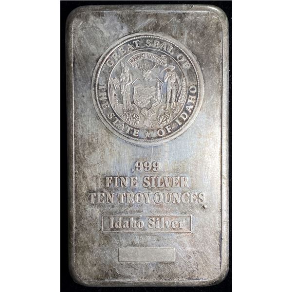 .999 Fine Silver 10 ozt Great Seal Of Idaho