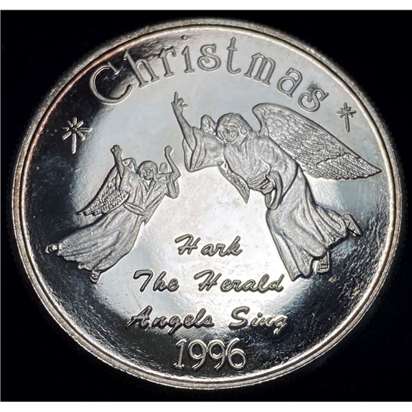 1996 Christmas Angels Sing Proof 1 ozt .999 Silver