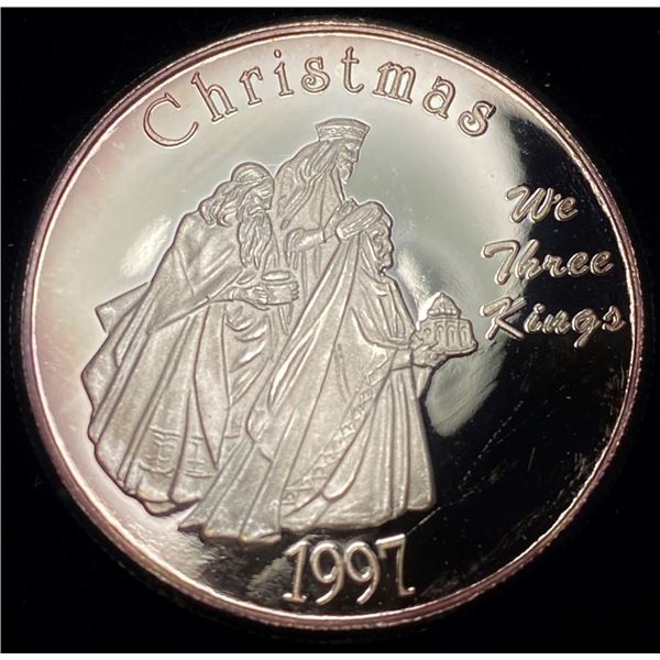 1997 Christmas Three Kings Proof 1 ozt .999 Silver