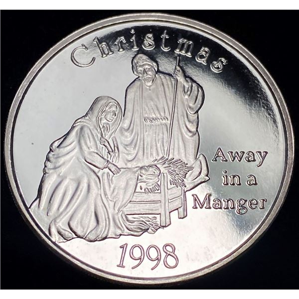 1998 Christmas Manger Proof 1 ozt .999 Silver