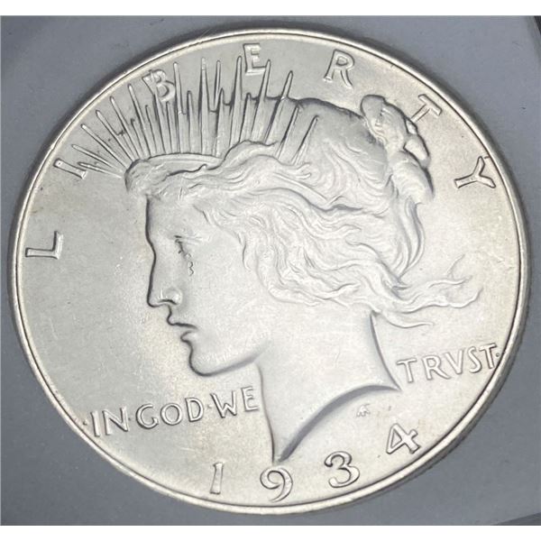 1934-D Peace Silver Dollar MS66