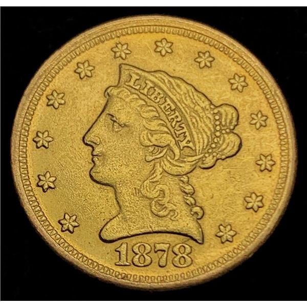Last Min! 1878-S $2.50 Gold Liberty Head AU55/58