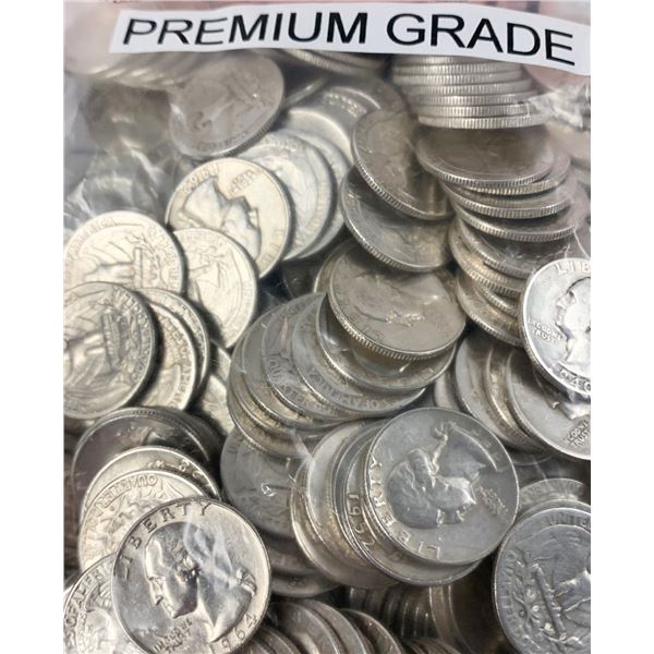 $100 Face 400-coins Non-Junk Premium 90% Silver 25C