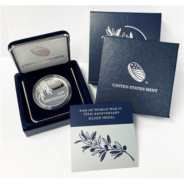 End Of World War 2 Silver Medal 75th Anniversary