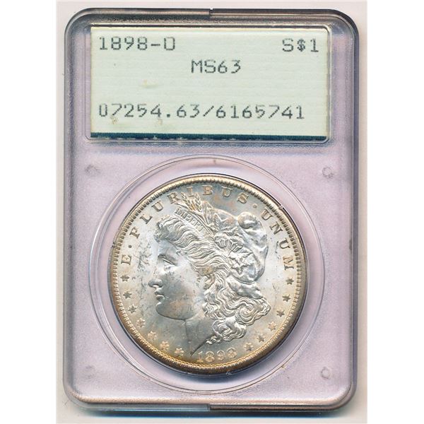 1898-O Morgan Silver Dollar OGH PCGS MS63