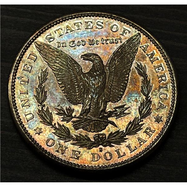 Pastel Rainbow Toning 1881-S Morgan Silver $1 MS63