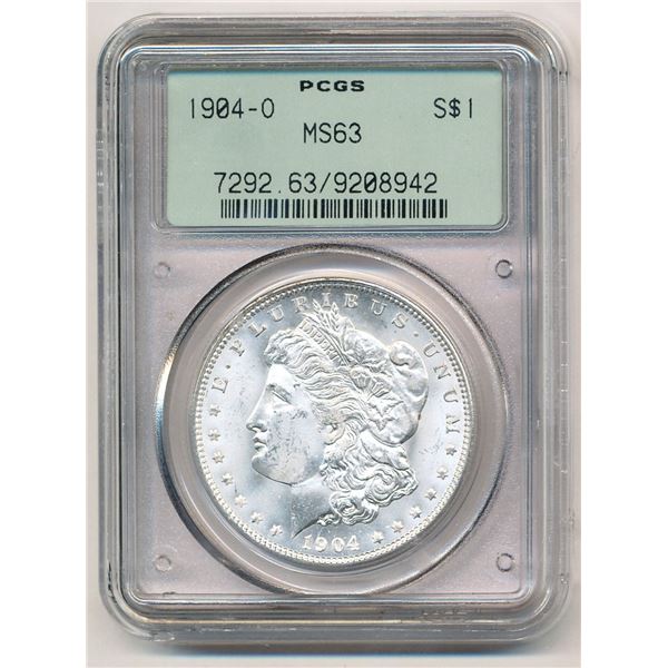 1904-O Morgan Silver Dollar OGH PCGS MS63