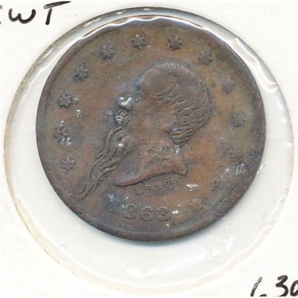 SUPER COOL!!! 1863 CIVIL WAR TOKEN