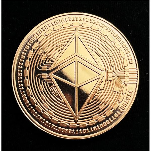 Ethereum 1 ozt Copper Bullion Round