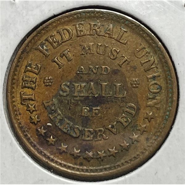 The Federal Union "Army and Navy" Civil War Token
