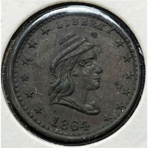 1864 Liberty "Our Army" Civil War Token