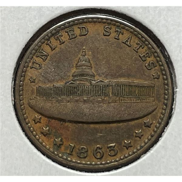 1863 Army and Navy Civil War Token