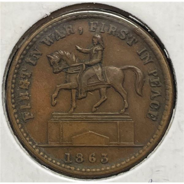 1863 "Union For Ever" Civil War Token