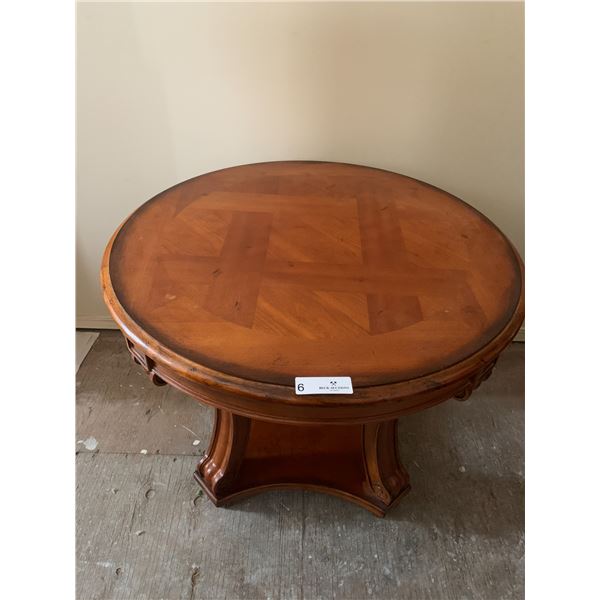 Vintage Round Wooden Side Table