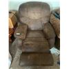Image 2 : Brown Suede-Style Reclining Rocking Chair