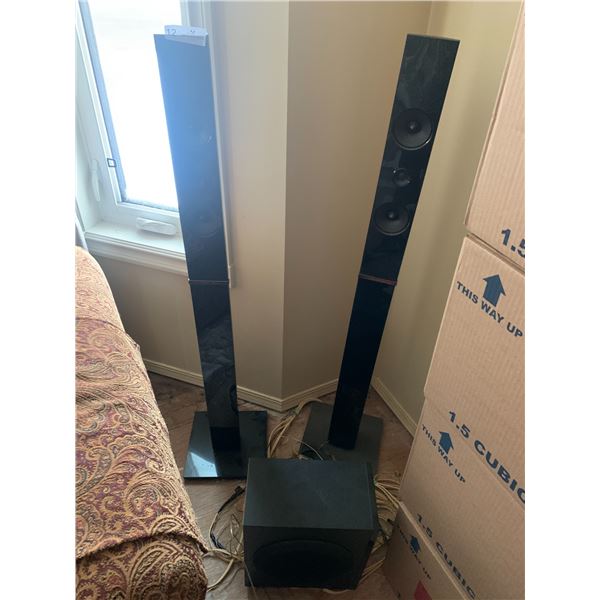 Samsung Tower Speakers, Subwoofer (Model PS-EW2-1) , and Surround Speaker System Model (PS-ES-3-1)