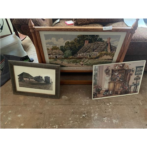 3 x Cottage-Themed Artworks