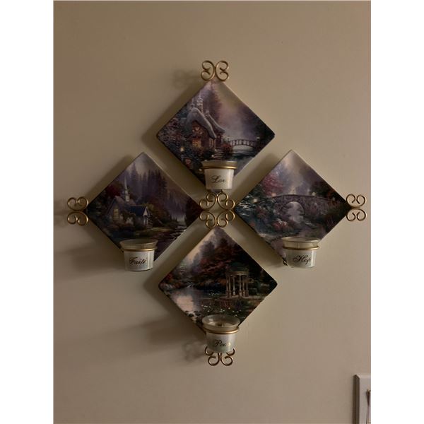 4 x Collector Plates from the Illuminations Collection by Thomas Kinkade - See Description for Names
