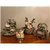 Image 1 : Twinkle Musical Globe, Country Collection, and Other Assorted Bird/Floral Statuettes