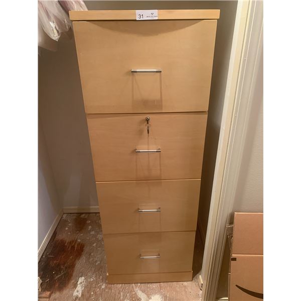 4-Drawer Wooden Filing Cabinet