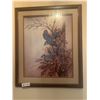 Image 1 : Framed 3-Dimensional Blue Jay Artwork