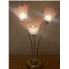 Image 2 : Unique Floral Trio Lamp (Tested - Working)