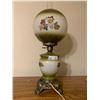 Image 3 : Vintage Hurricane Lamp w/ Spherical Shade (Tested - Working)