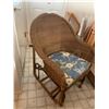 Image 3 : Wicker Gliding Chair with Floral Cushion