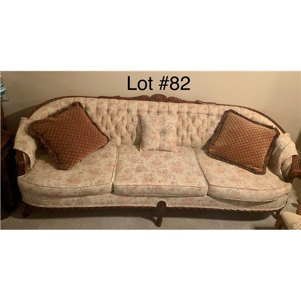 Beautiful Upholstered Floral Sofa