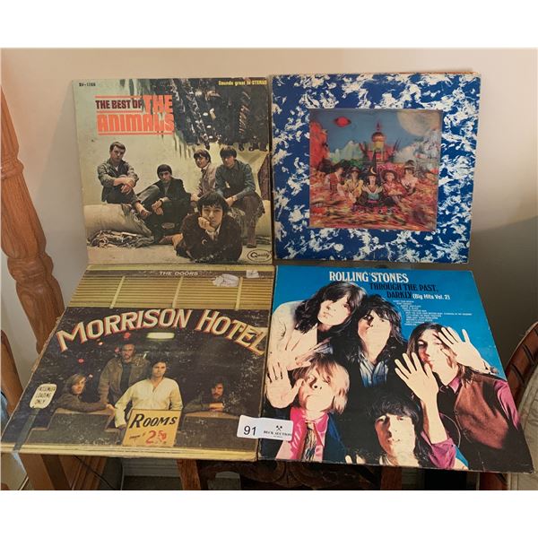 The Animals (Best of), The Doors (Morrison Hotel), Rolling Stones (Their Satanic Majesties Request)