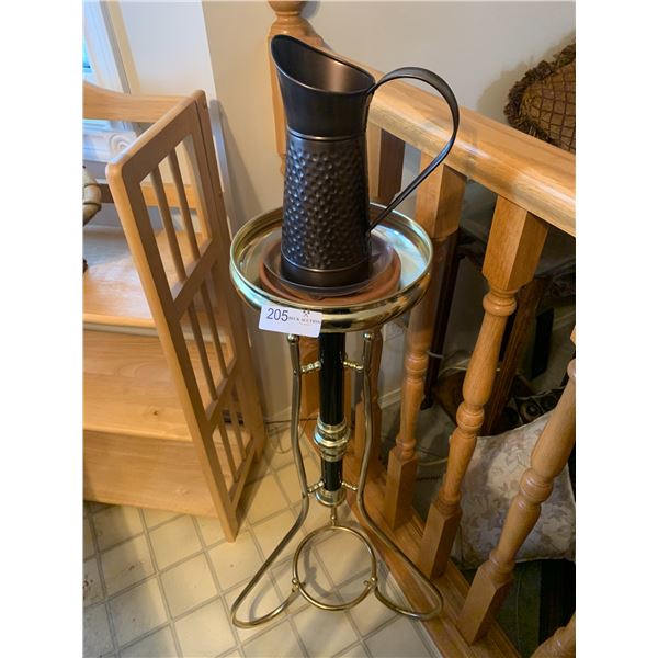 Brass-Colored Standing Plant Stand