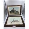 Image 1 : 2 x Framed Canadiana Art Prints by Geoffrey Rock and William Roberts w/ Rustic Frame