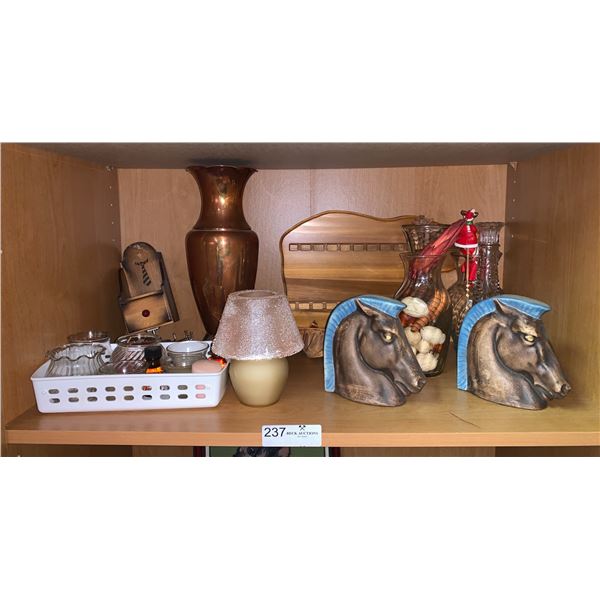 Assorted Home Decor - Including Vases, Candles, Decorative Horse Heads