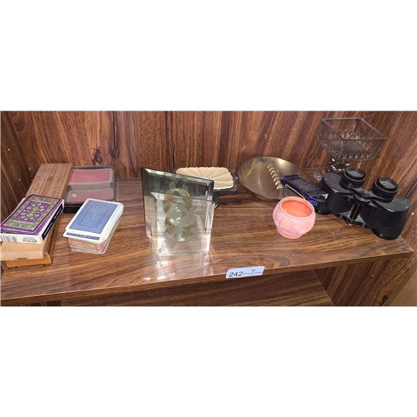 Set of Binoculars, Cribbage Board, Playing Cards, and More!