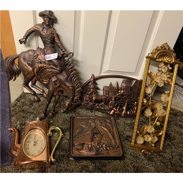Assortment of Bronze-Coloured Wall Decor