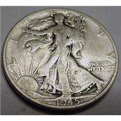 1945-S WALKING LIBERTY HALF DOLLAR