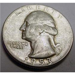 1953-S WASHINGTON QUARTER